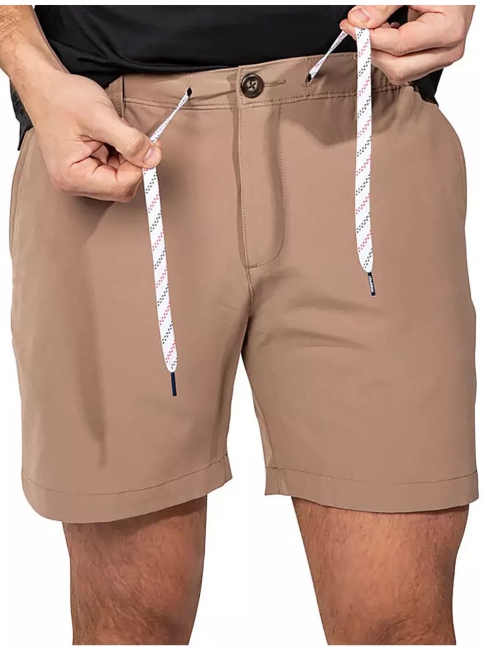Men's chubbies Casual Drawstring Shorts Tan 6” inseam size XL